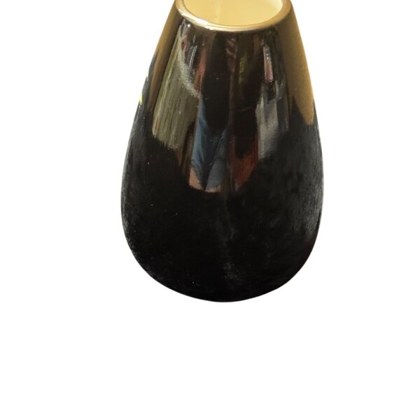 Vintage Andre Richard Black Ceramic Bud Vase Japan - Picture 4 of 6